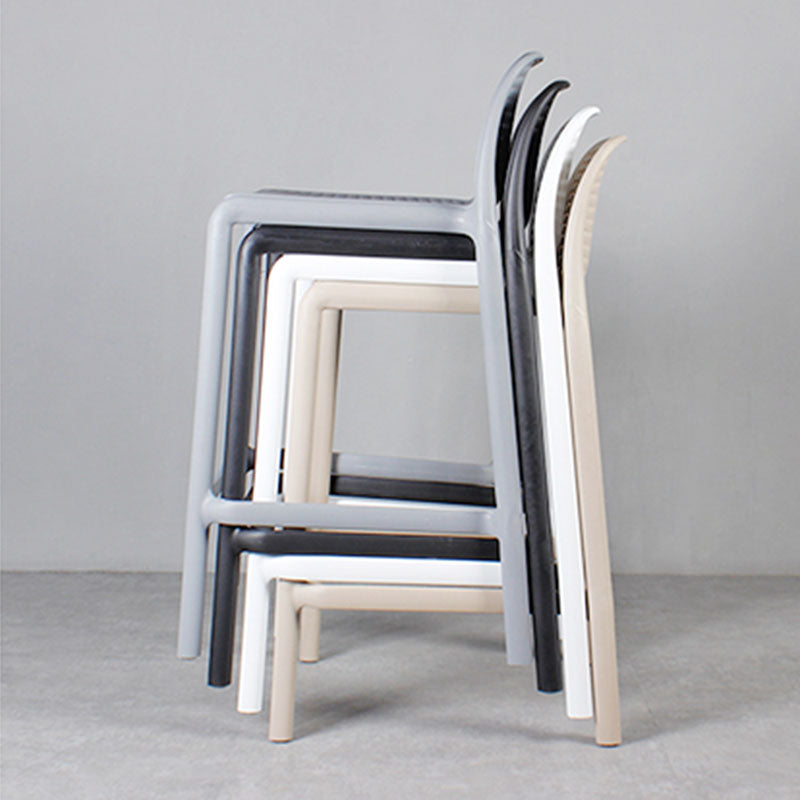 Nordic Macron Stackable Counter Stools Colorful Indoor Plastic Bar Stool
