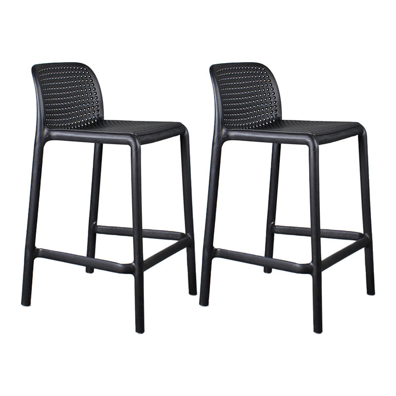 Nordic Macron Stackable Counter Stools Colorful Indoor Plastic Bar Stool