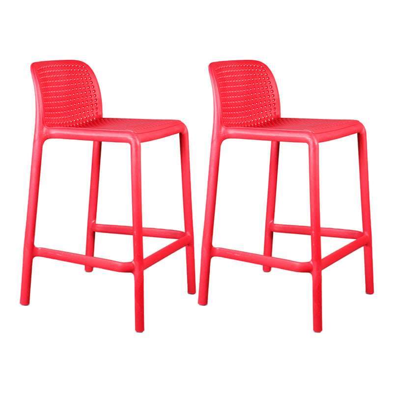 Nordic Macron Stackable Counter Stools Colorful Indoor Plastic Bar Stool