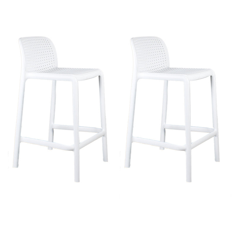 Nordic Macron Stackable Counter Stools Colorful Indoor Plastic Bar Stool