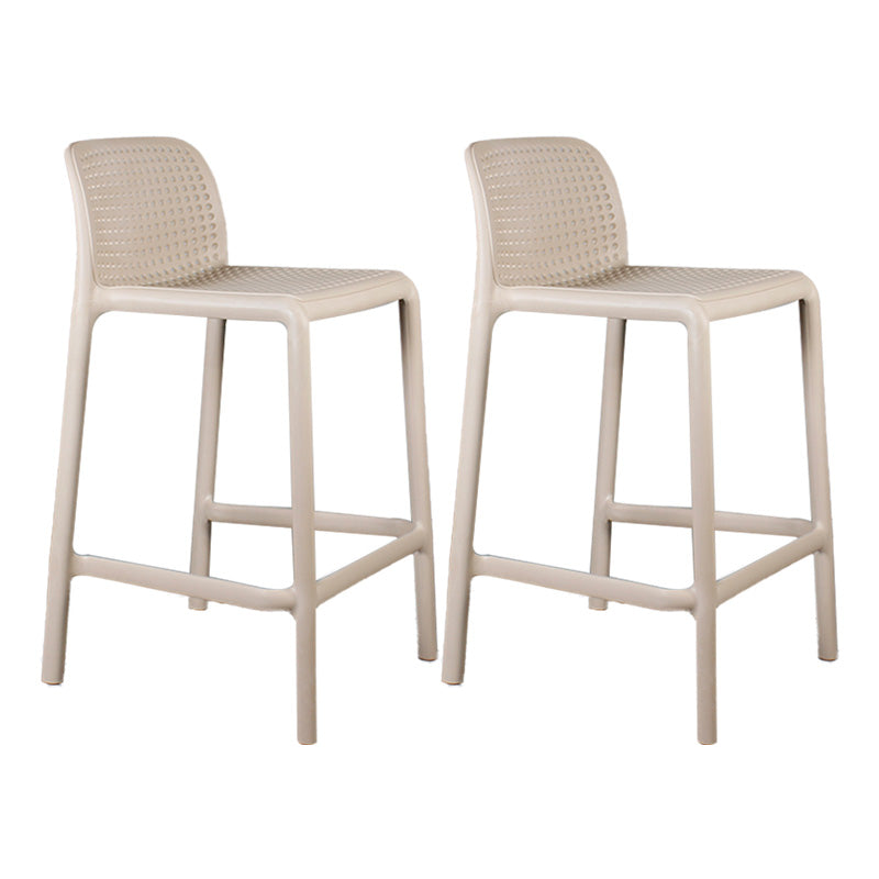 Nordic Macron Stackable Counter Stools Colorful Indoor Plastic Bar Stool