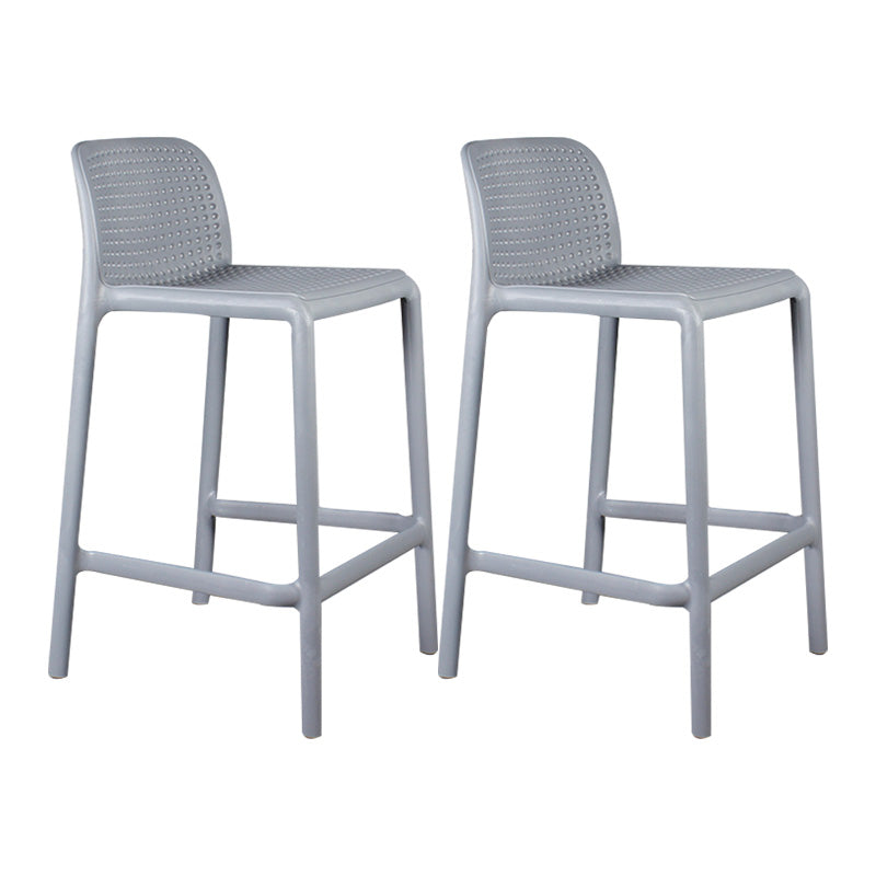 Nordic Macron Stackable Counter Stools Colorful Indoor Plastic Bar Stool