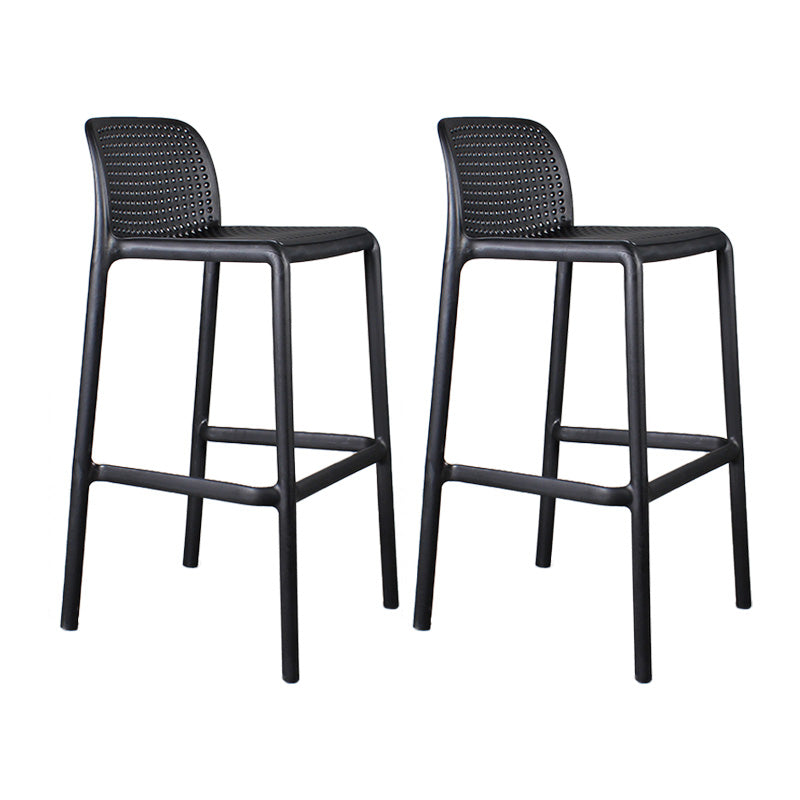 Nordic Macron Stackable Counter Stools Colorful Indoor Plastic Bar Stool