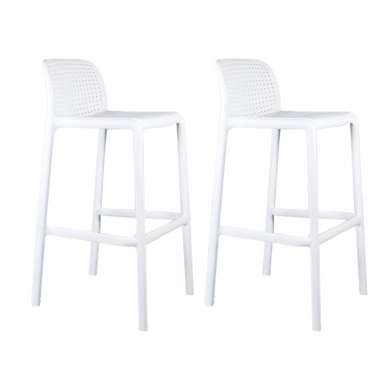 Nordic Macron Stackable Counter Stools Colorful Indoor Plastic Bar Stool