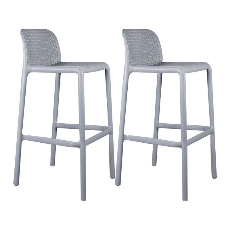 Nordic Macron Stackable Counter Stools Colorful Indoor Plastic Bar Stool