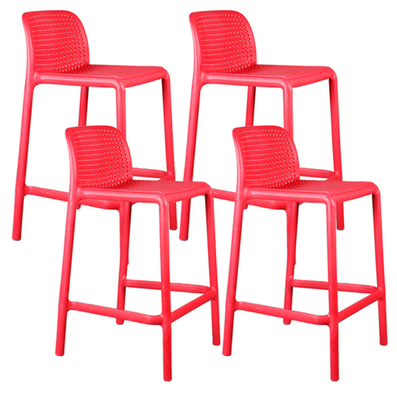Nordic Macron Stackable Counter Stools Colorful Indoor Plastic Bar Stool