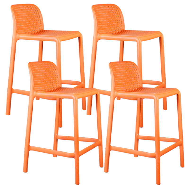 Nordic Macron Stackable Counter Stools Colorful Indoor Plastic Bar Stool