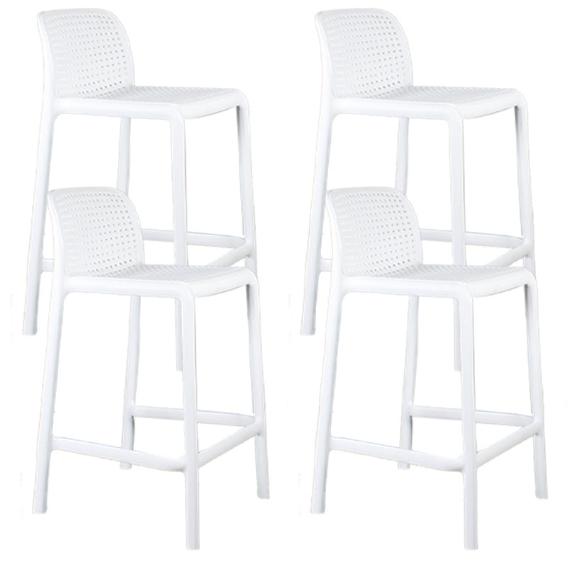 Nordic Macron Stackable Counter Stools Colorful Indoor Plastic Bar Stool