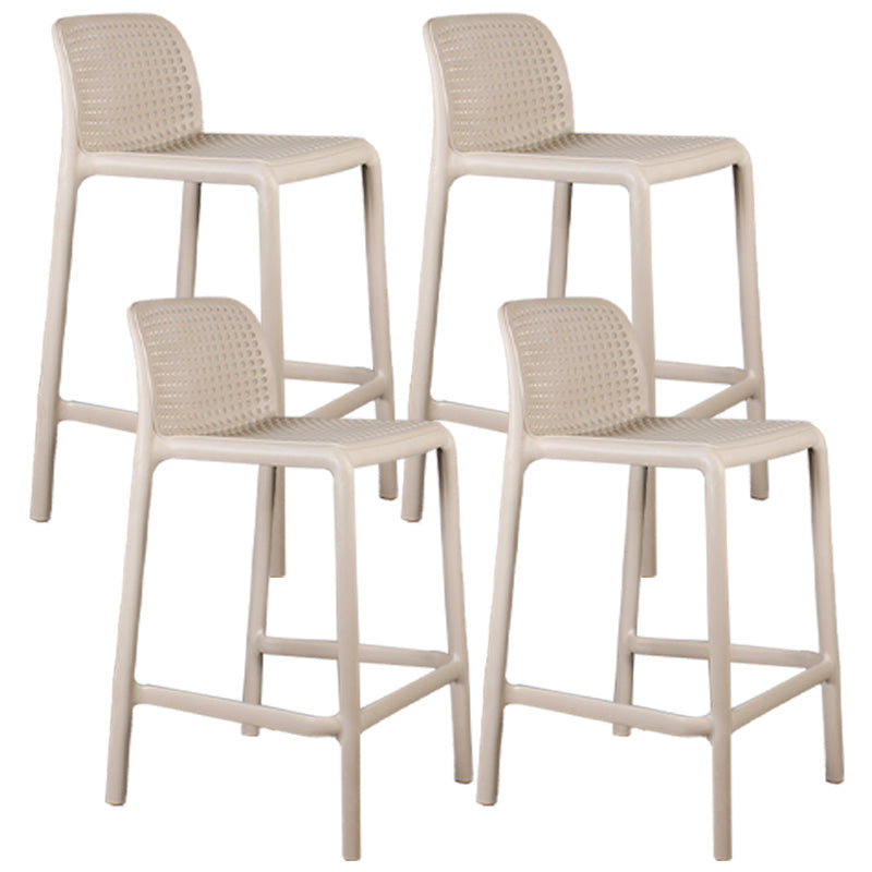 Nordic Macron Stackable Counter Stools Colorful Indoor Plastic Bar Stool