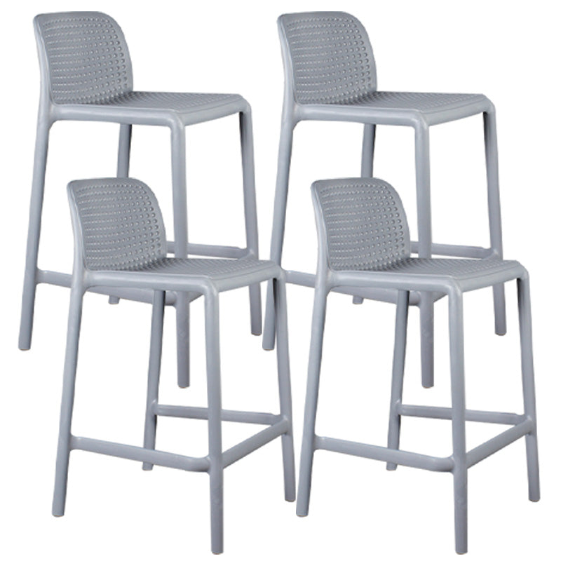 Nordic Macron Stackable Counter Stools Colorful Indoor Plastic Bar Stool