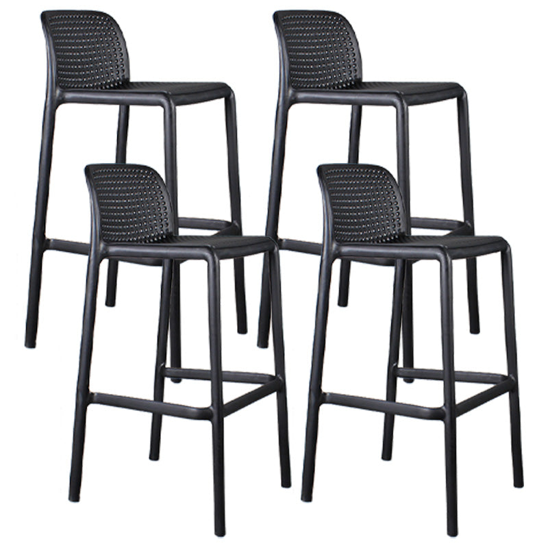 Nordic Macron Stackable Counter Stools Colorful Indoor Plastic Bar Stool