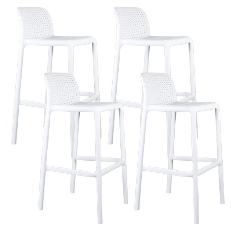 Nordic Macron Stackable Counter Stools Colorful Indoor Plastic Bar Stool