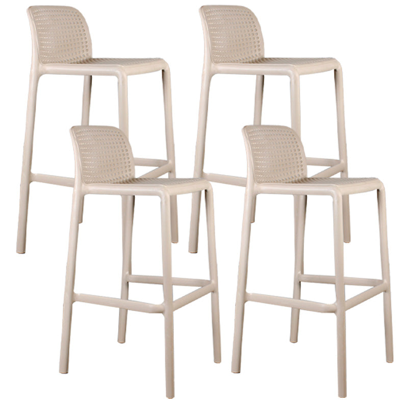 Nordic Macron Stackable Counter Stools Colorful Indoor Plastic Bar Stool