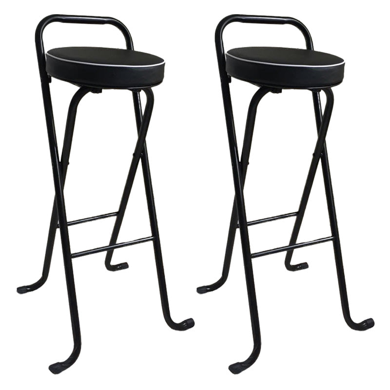 Taburetes de bar de cuero Pu de estilo nórdico, taburetes plegables para comedor