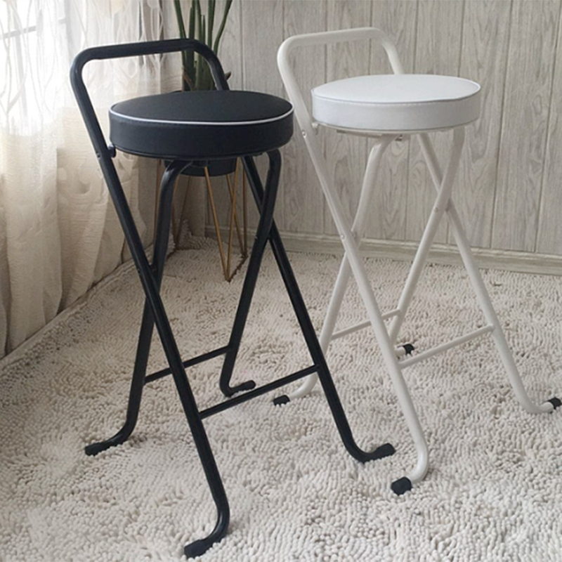 Taburetes de bar de cuero Pu de estilo nórdico, taburetes plegables para comedor