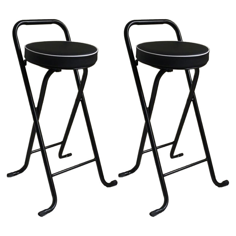 Taburetes de bar de cuero Pu de estilo nórdico, taburetes plegables para comedor