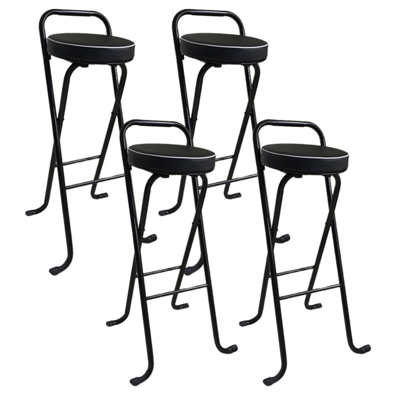 Taburetes de bar de cuero Pu de estilo nórdico, taburetes plegables para comedor
