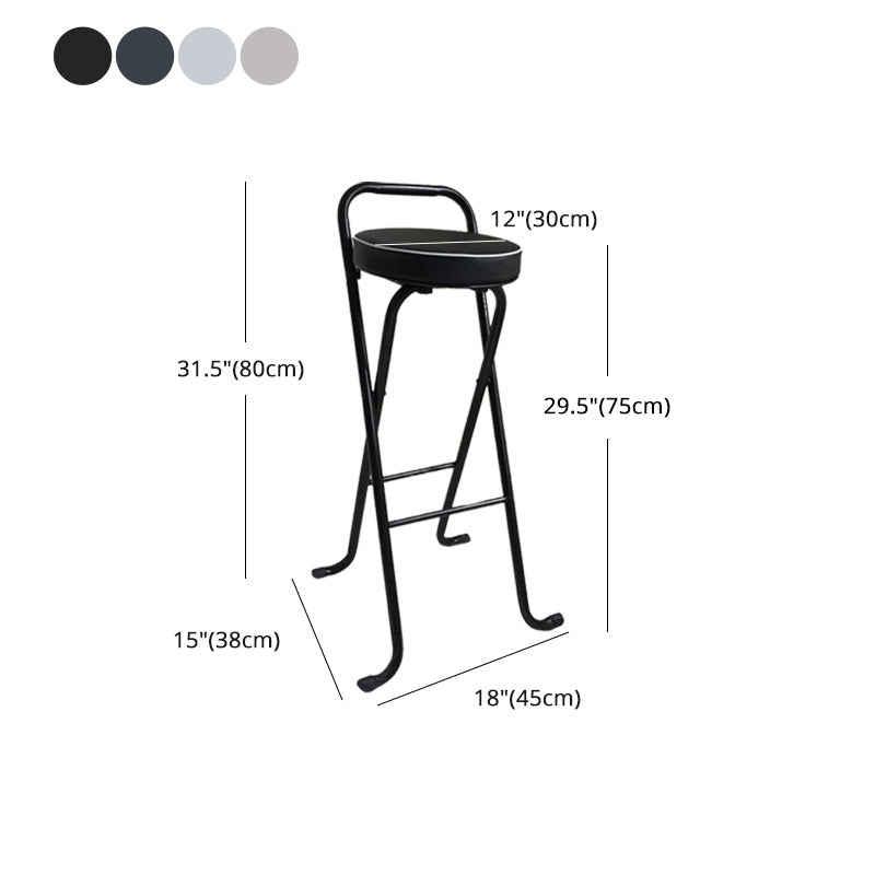 Taburetes de bar de cuero Pu de estilo nórdico, taburetes plegables para comedor