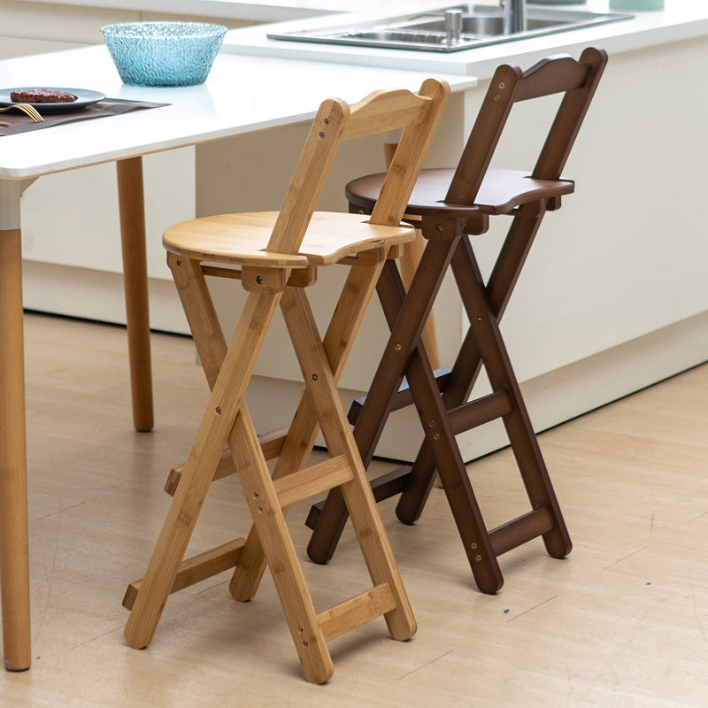 Contemporary Solid Wood Folding Barstools Folding Kitchen Bar Stool