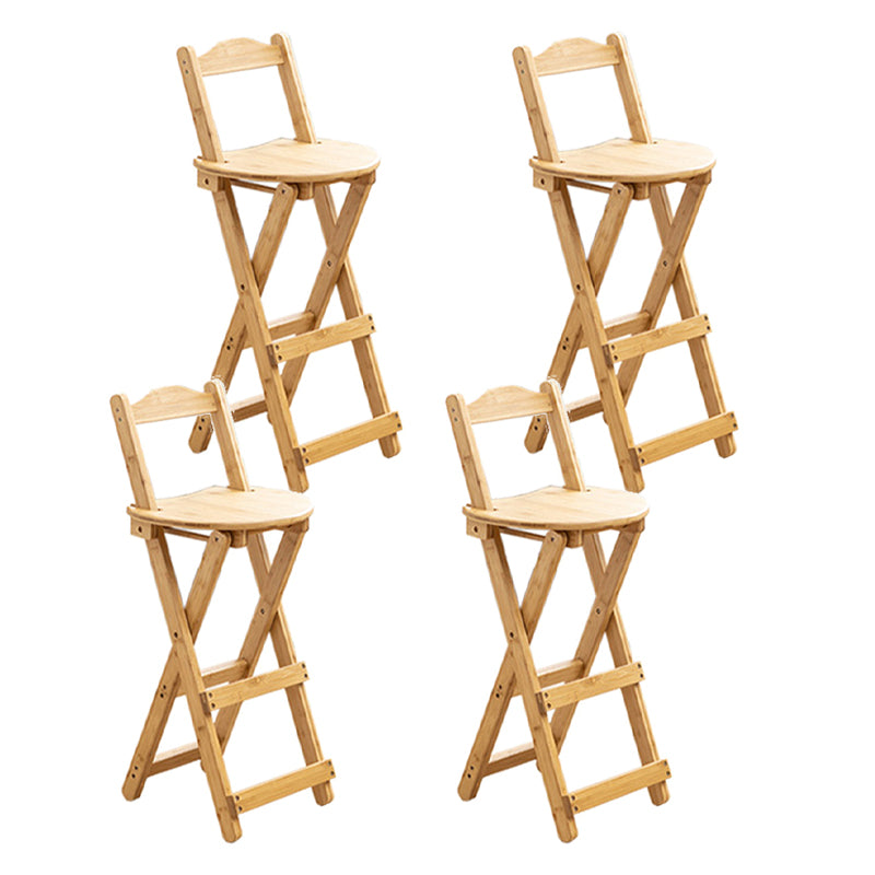 Contemporary Solid Wood Folding Barstools Folding Kitchen Bar Stool