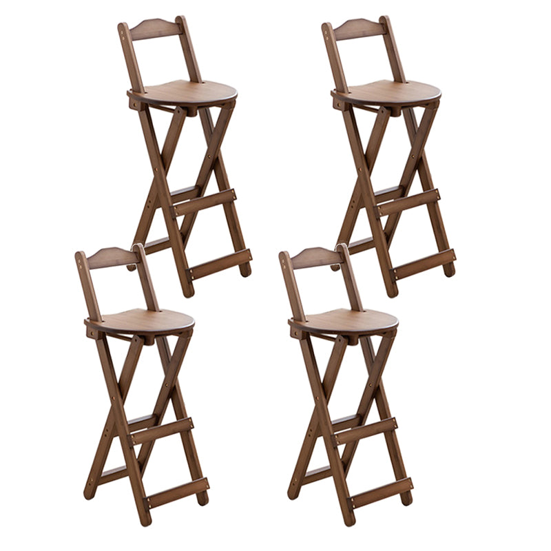 Contemporary Solid Wood Folding Barstools Folding Kitchen Bar Stool