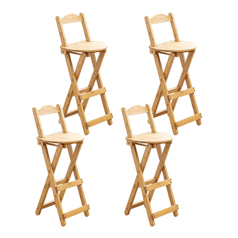 Contemporary Solid Wood Folding Barstools Folding Kitchen Bar Stool