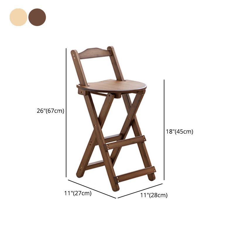 Contemporary Solid Wood Folding Barstools Folding Kitchen Bar Stool
