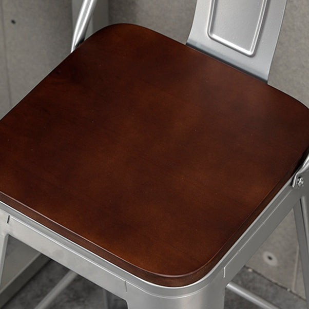 Tabouret de Bar en métal de Style industriel, tabouret de comptoir à siège carré pour Bar de cuisine