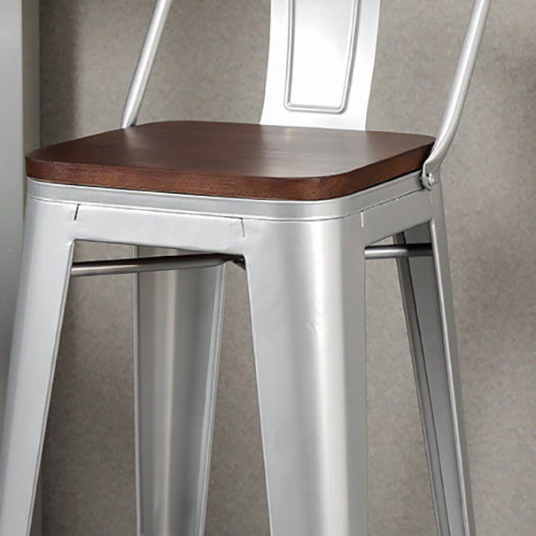 Tabouret de Bar en métal de Style industriel, tabouret de comptoir à siège carré pour Bar de cuisine