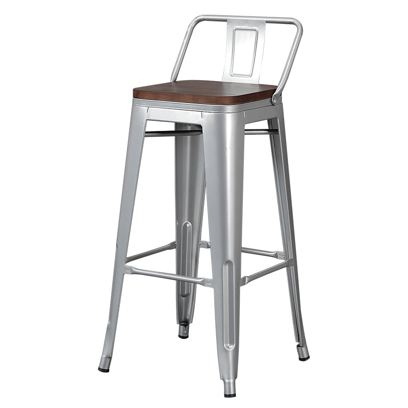 Tabouret de Bar en métal de Style industriel, tabouret de comptoir à siège carré pour Bar de cuisine