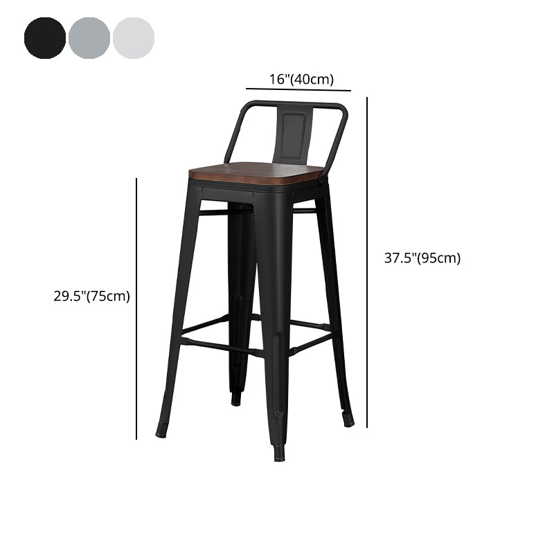 Tabouret de Bar en métal de Style industriel, tabouret de comptoir à siège carré pour Bar de cuisine