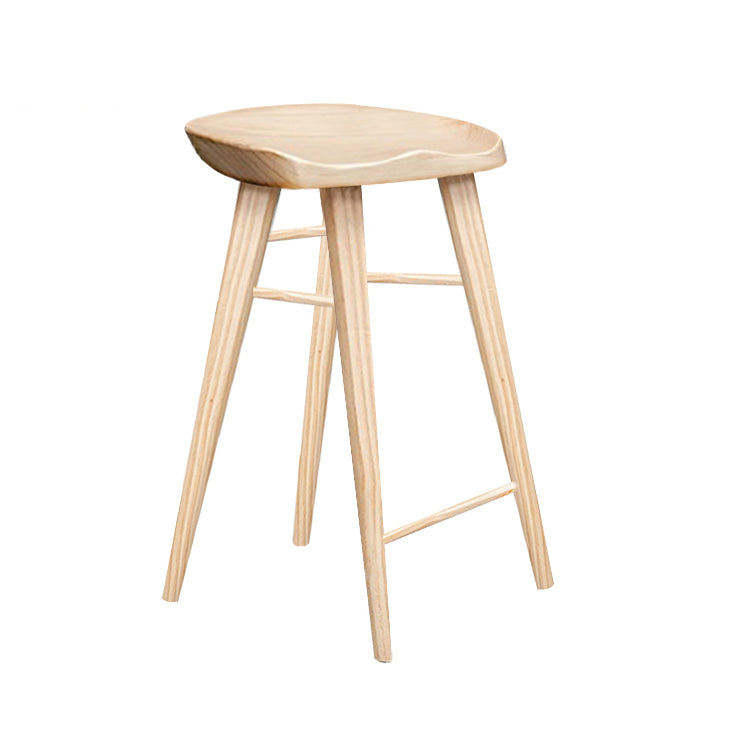 Moderner Barhocker aus massivem Holz mit Fußstütze, Wohnzimmer-Barhocker