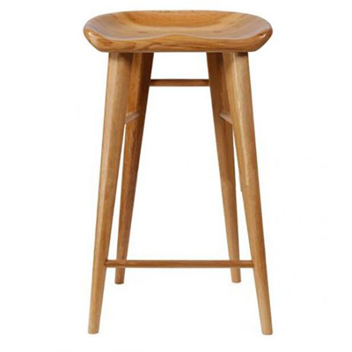 Moderner Barhocker aus massivem Holz mit Fußstütze, Wohnzimmer-Barhocker