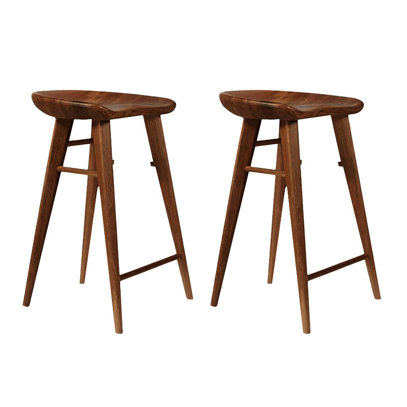 Moderner Barhocker aus massivem Holz mit Fußstütze, Wohnzimmer-Barhocker