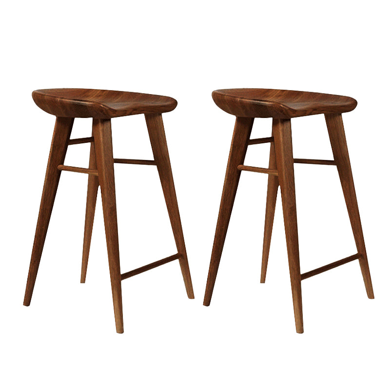 Moderner Barhocker aus massivem Holz mit Fußstütze, Wohnzimmer-Barhocker