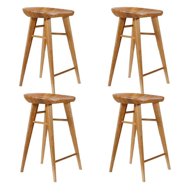 Moderner Barhocker aus massivem Holz mit Fußstütze, Wohnzimmer-Barhocker