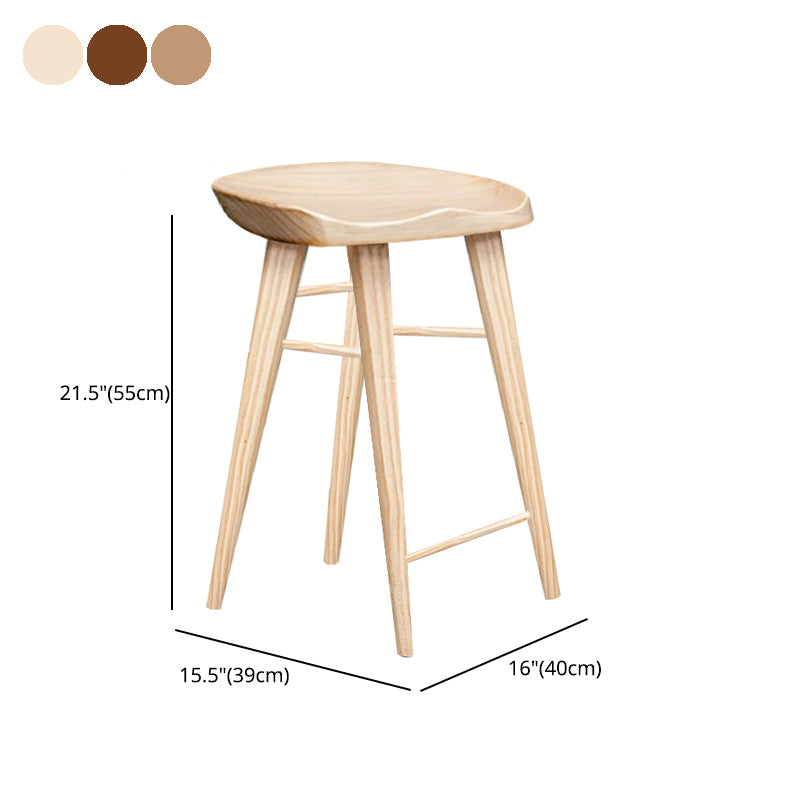 Moderner Barhocker aus massivem Holz mit Fußstütze, Wohnzimmer-Barhocker