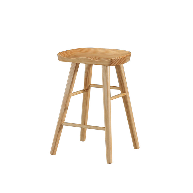 Barhocker im industriellen Stil aus Holz mit Sattelsitz und Thekenhocker für die Küchenbar