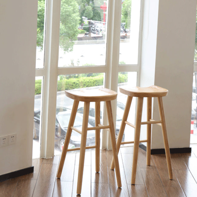 Tabouret de Bar en bois de Style industriel, siège de selle, tabouret de comptoir pour Bar de cuisine