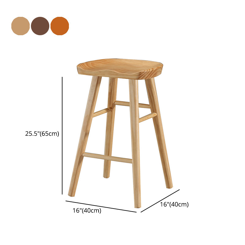 Tabouret de Bar en bois de Style industriel, siège de selle, tabouret de comptoir pour Bar de cuisine