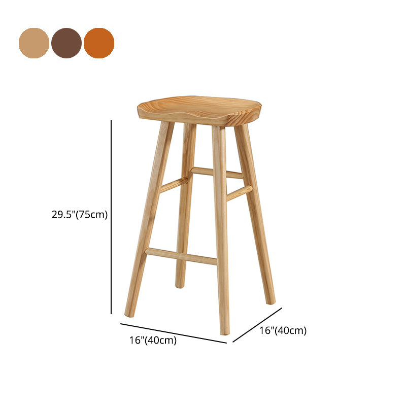 Tabouret de Bar en bois de Style industriel, siège de selle, tabouret de comptoir pour Bar de cuisine