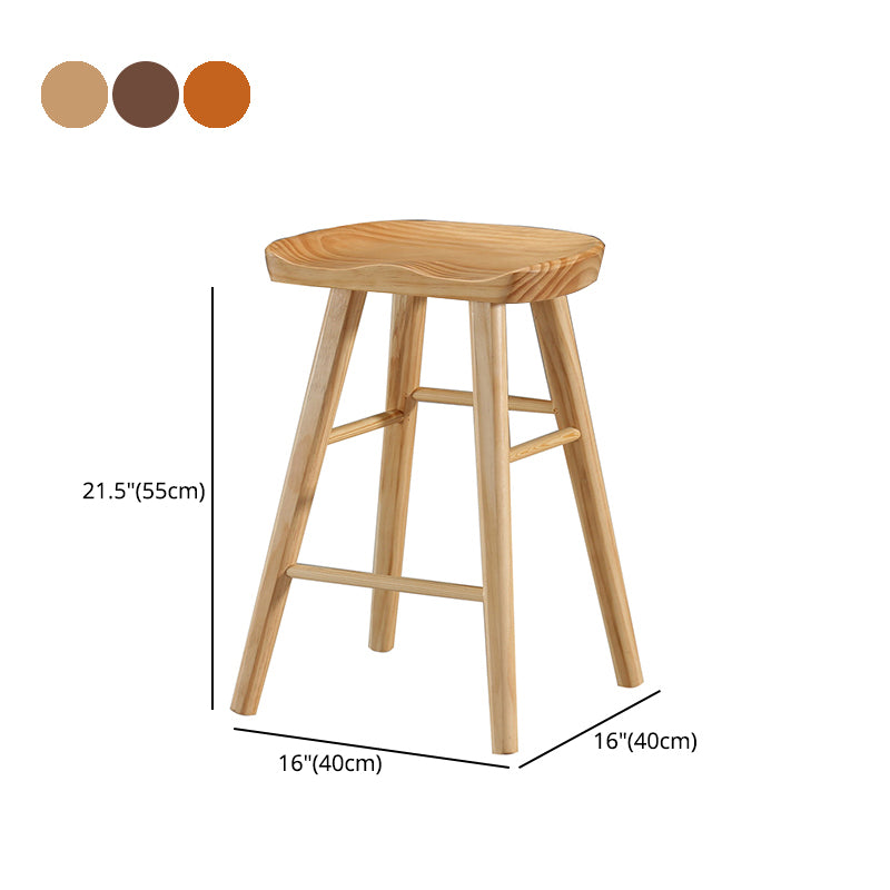 Tabouret de Bar en bois de Style industriel, siège de selle, tabouret de comptoir pour Bar de cuisine