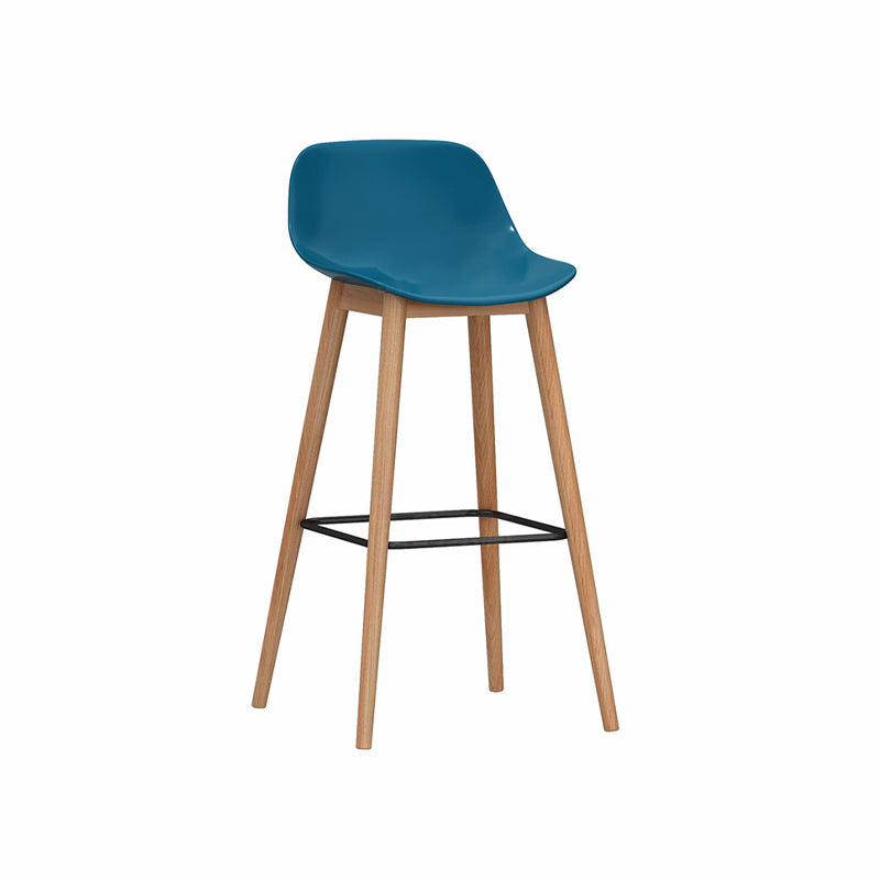 Taburete moderno de respaldo de respaldo sin brazo Taburete de bar de cajero con asiento de plástico