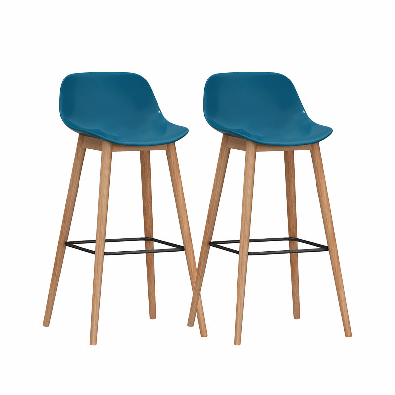 Taburete moderno de respaldo de respaldo sin brazo Taburete de bar de cajero con asiento de plástico