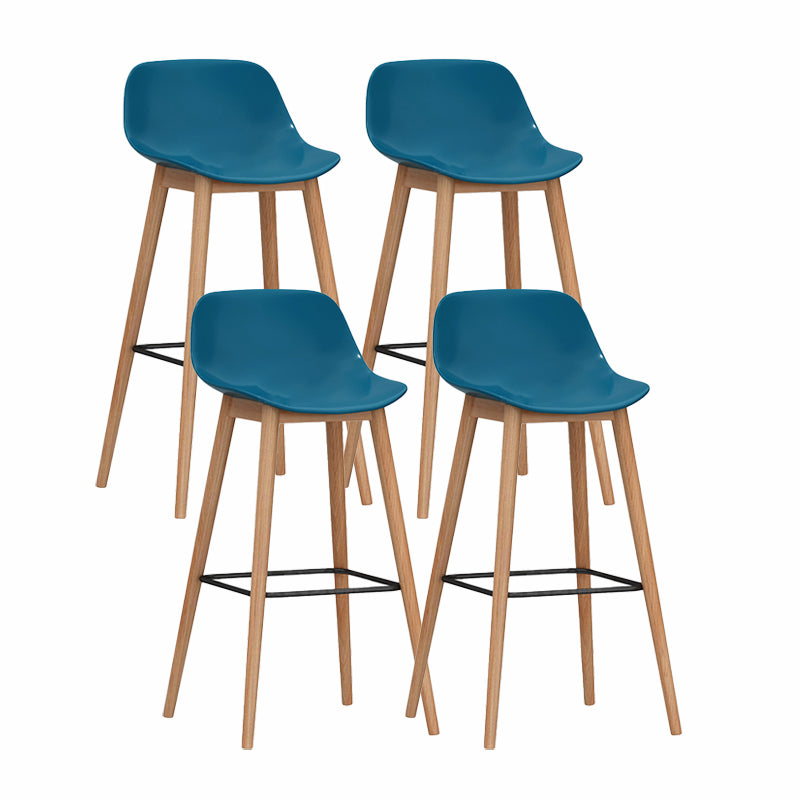 Taburete moderno de respaldo de respaldo sin brazo Taburete de bar de cajero con asiento de plástico