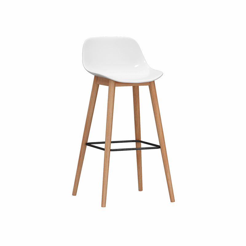 Taburete moderno de respaldo de respaldo sin brazo Taburete de bar de cajero con asiento de plástico