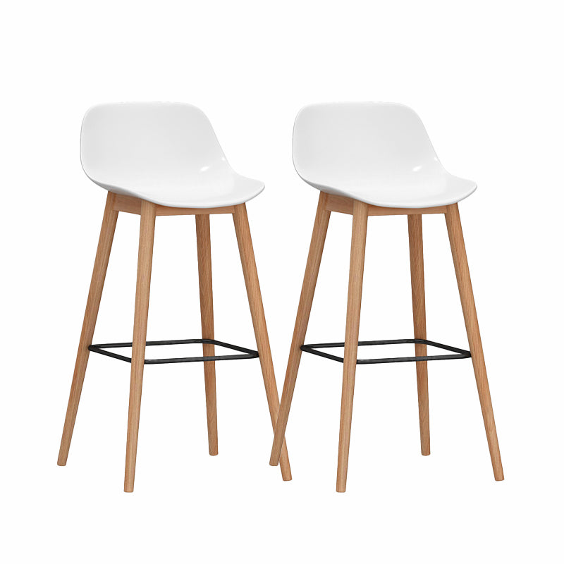Taburete moderno de respaldo de respaldo sin brazo Taburete de bar de cajero con asiento de plástico