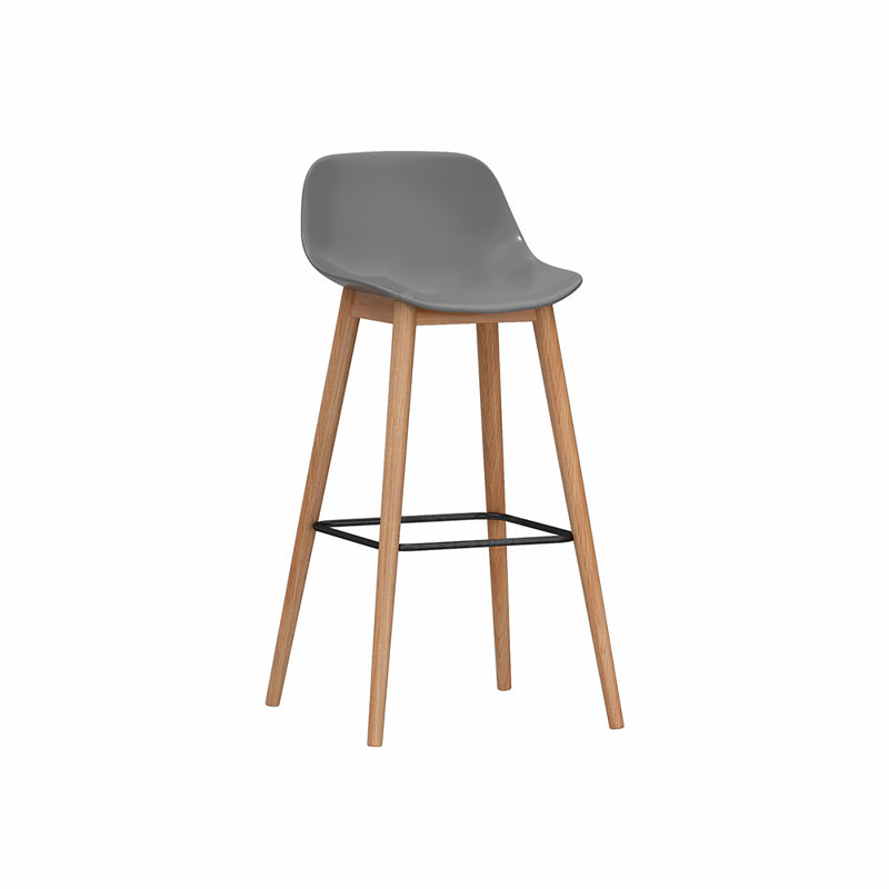 Taburete moderno de respaldo de respaldo sin brazo Taburete de bar de cajero con asiento de plástico