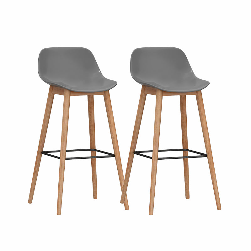 Taburete moderno de respaldo de respaldo sin brazo Taburete de bar de cajero con asiento de plástico