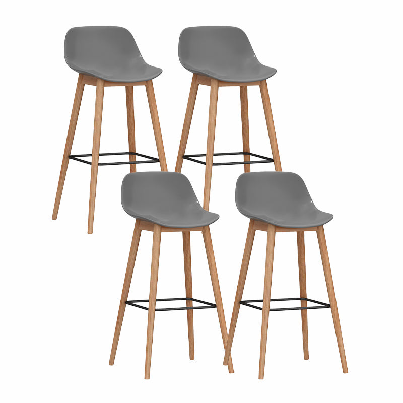 Taburete moderno de respaldo de respaldo sin brazo Taburete de bar de cajero con asiento de plástico